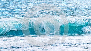 Blue and aquamarine color sea waves.