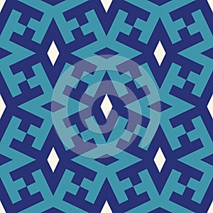 Blue Arabic Seamless Pattern