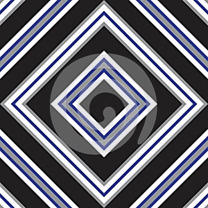 Blue Argyle Diagonal Stripes seamless pattern background