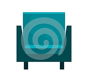 Blue armchair icon