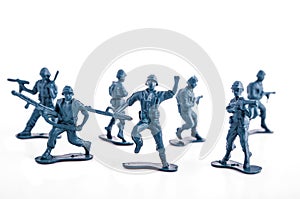 Blue army toy soldiers