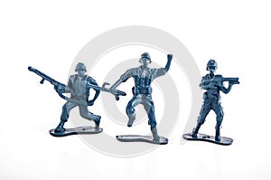 Blue army toy soldiers