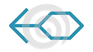 Blue Arrow Chevron, Directional and Progress Icon, vector design Generative AI