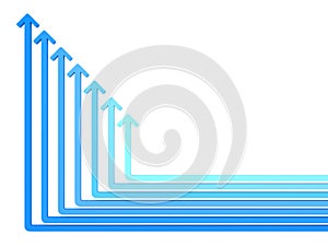 Blue arrows business design background 3d