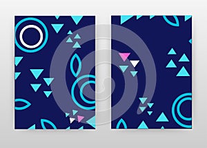 Blue arrows design for annual report, brochure, flyer, poster. Abstract blue arrows rounds background vector illustration for