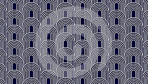 Blue Art deco pattern background. Geometric decorative texture. Luxury vintage concept. Art Nuvo style