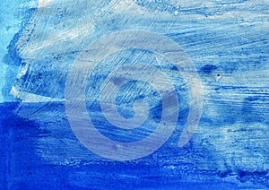 Blue artistic abstract painted texture, grunge painting, decorative blue painting, random brush strokes