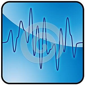 Blue audio signal button