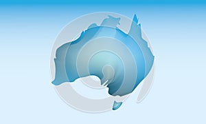 Blue Australia map ice with dark and light effect vector on light background