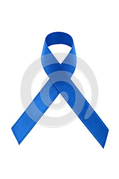 A blue awareness ribbon