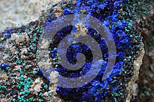 blue azurite mineral texture