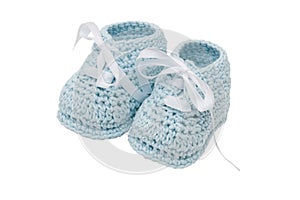 Blue Baby Booties photo