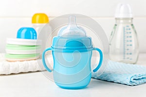 Blue baby cup - baby stuff