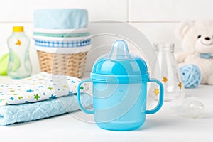 Blue baby cup - baby stuff