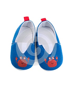 Blue baby shoes.