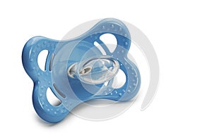Blue baby silicone pacifier