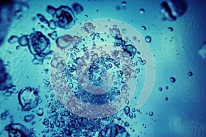 Blue background bubbles