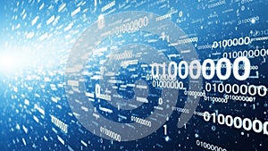 Binary Code Background - Digital Data Stream