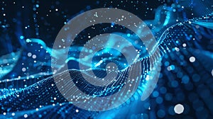 Blue Background Covered With Numerous Dots