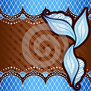 Blue background inspired by Indian mehndi designs