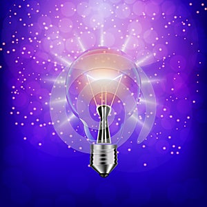 Light bulb isolated. Illustration.