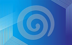 Blue background lights up a simple gradient