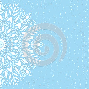 Blue background mandala vector