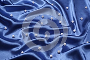 Blue background with pearls photo