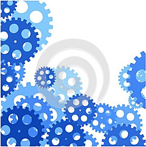 Blue background with pinions