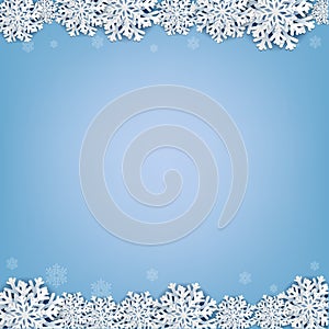 Blue Background With Snowflake photo