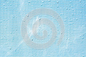 Blue background with water drops