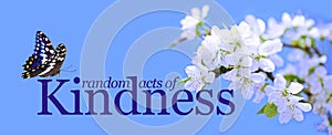 Random Acts of Kindness butterfly background