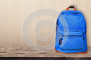 Blue backpack photo