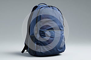 Blue Backpack with Brand-Neutral Design on White Background