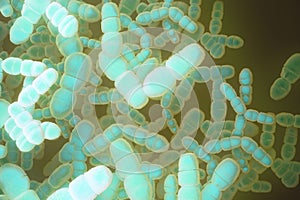 Blue bacteria background
