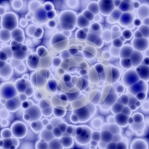 Blue bacteria under the microscope, abstract background