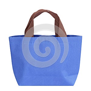 Blue bag isolated on white
