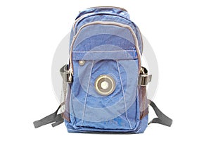 Blue bagpack photo