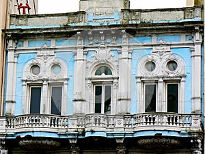 Blue Balconies In Montevideo