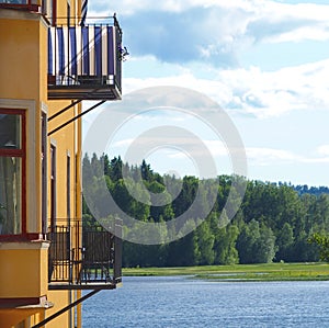 the blue balcony