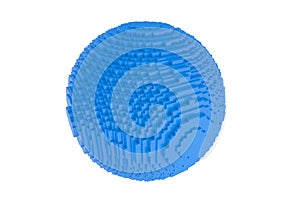 Blue ball isolated of construction bricks