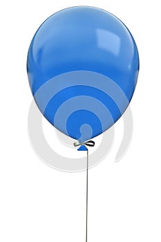 Blue balloon isolated on white background