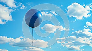 The Blue Balloon in Sky.AI generated image