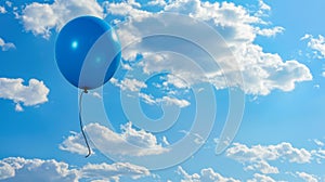 The Blue Balloon in Sky.AI generated image