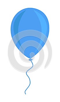 Blue balloon on white background vector illustration