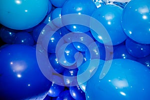 Blue balloons background photo