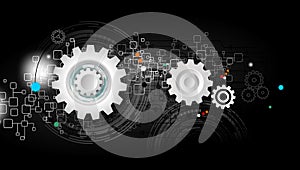 Innovation Computer Data Cogs Technology Banner Background