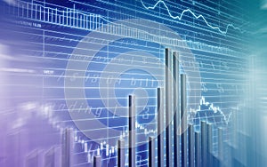 Blue bar chart illustration