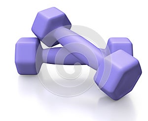 Blue barbells for training lifestyle