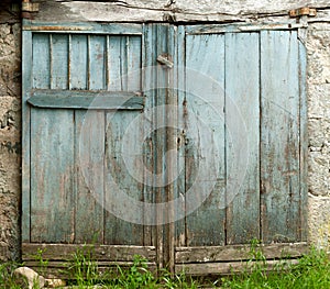 Blue barn door